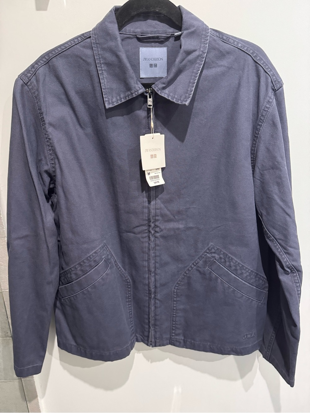 UNIQLO/JW ANDERSON Men's Lightweight Zip Jacket in Slate Blue